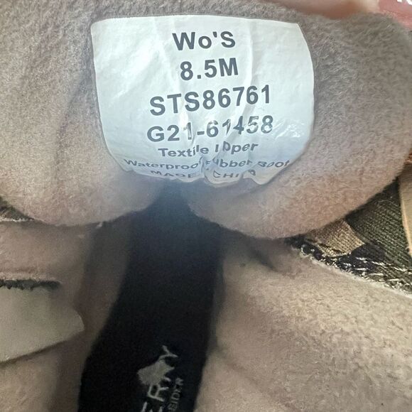 SPERRY TOP-SIDER Syren Gulf Camo Duck Toe Boot, Rain Boot, Green Camo, 8.5, NWT - Picture 7 of 16